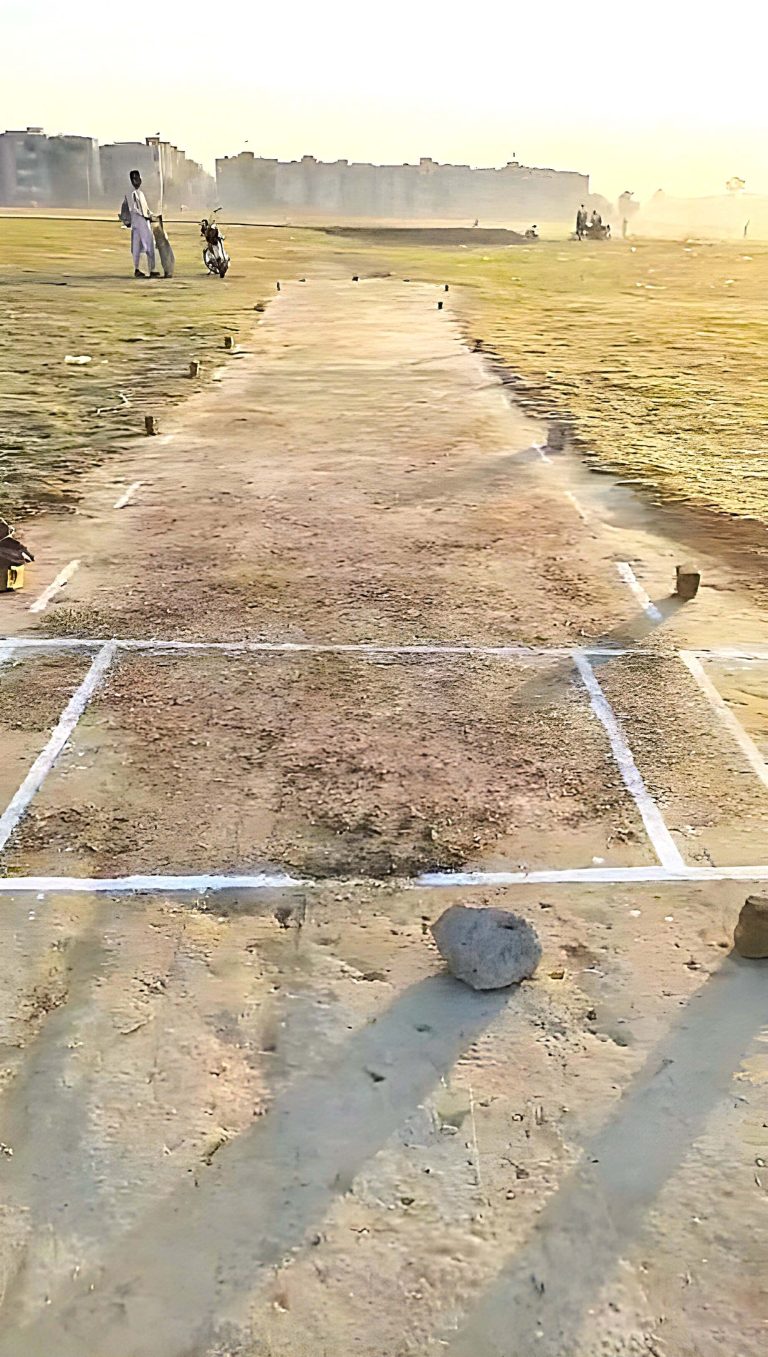 TAPE BALL CRICKET PITCH SIZE 2025