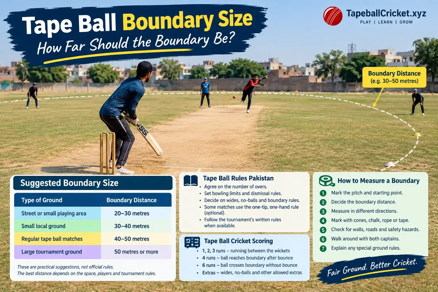 Tape Ball Boundary Size: How Far Should the Boundary Be?